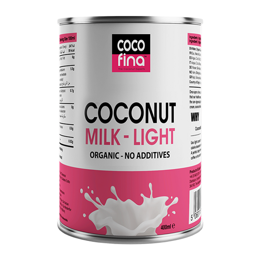 Organic Coconut Milk - Light - 400ml x 6